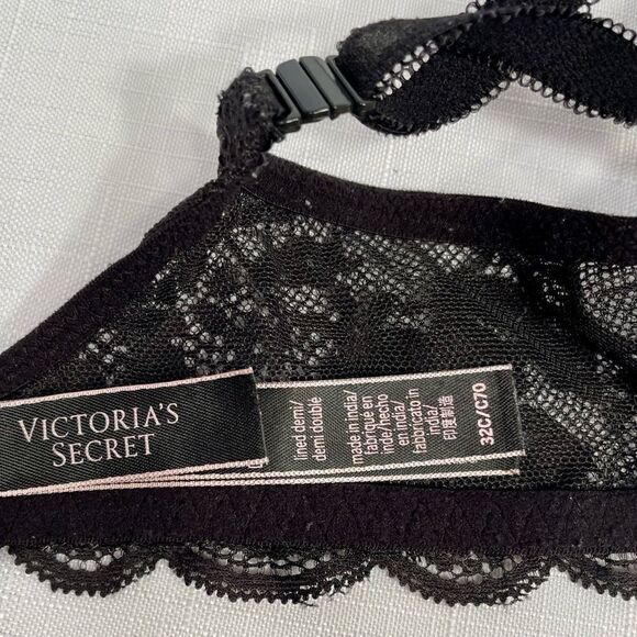 BLACK VICTORIA’s SECRET DREAM ANGELS LINED DEMI BRA 32C - Picture 6 of 7
